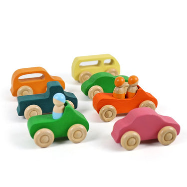 Colored Wooden Cars
